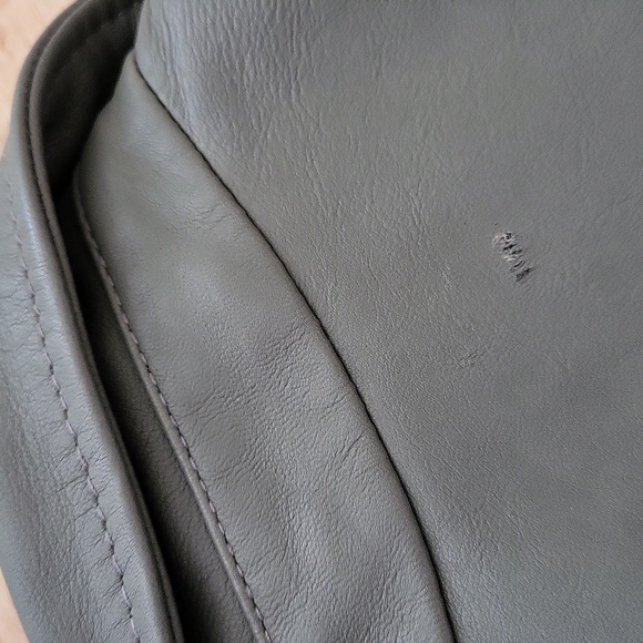 ALLSAINTS Balfern Leather Biker Jacket in Sage Green